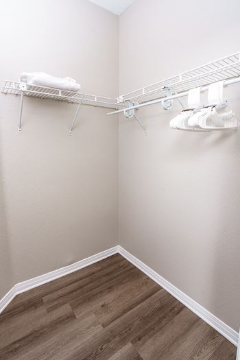 A walk in closet 